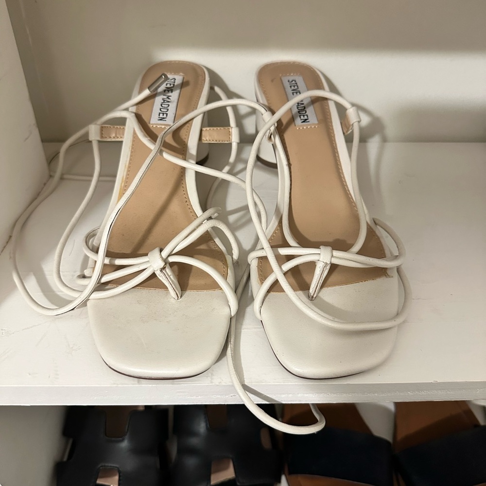 Steve Madden White Heels